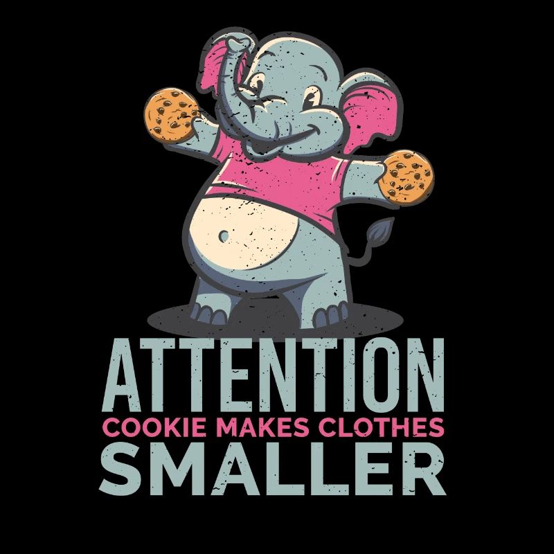 Ein Elefant mit süßem schokoladen Cookie