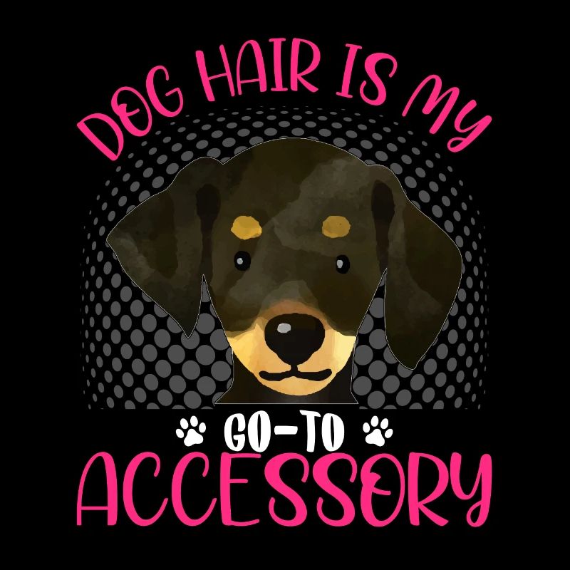 Les poils de chien teckel sont mon accessoire drôle