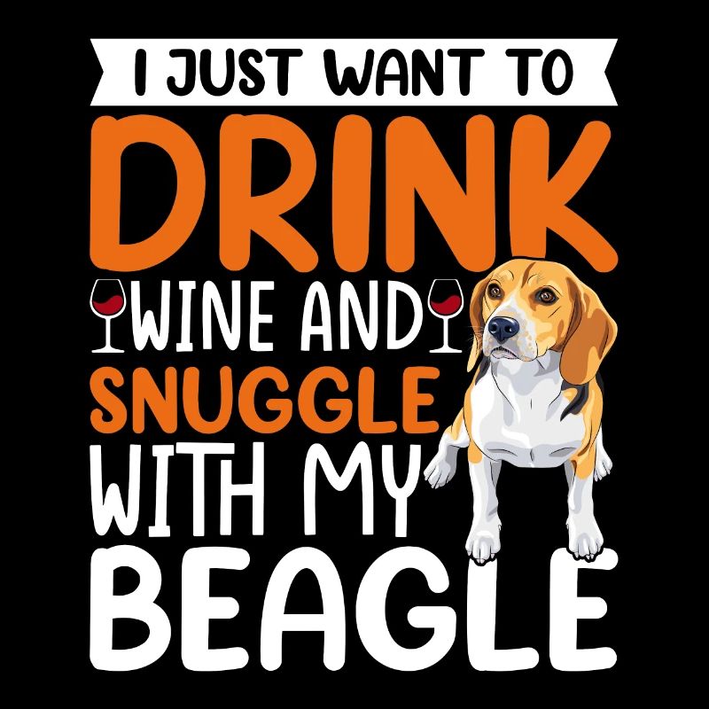 Drink Wine Cuddle with Beagle Dog Owners