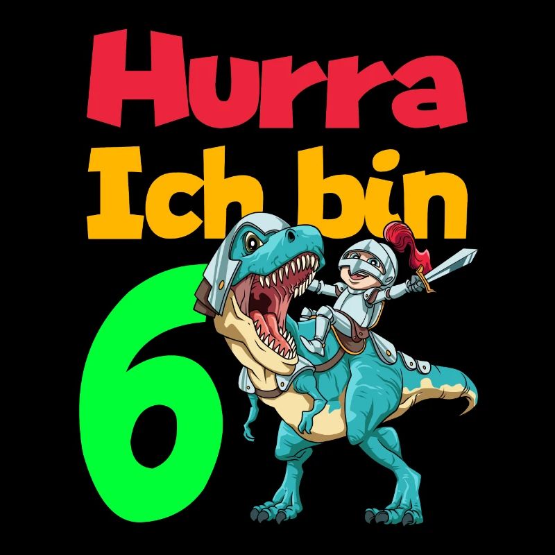 Ich bin 6 Ritter auf Trex Dinosaurier für Kinder