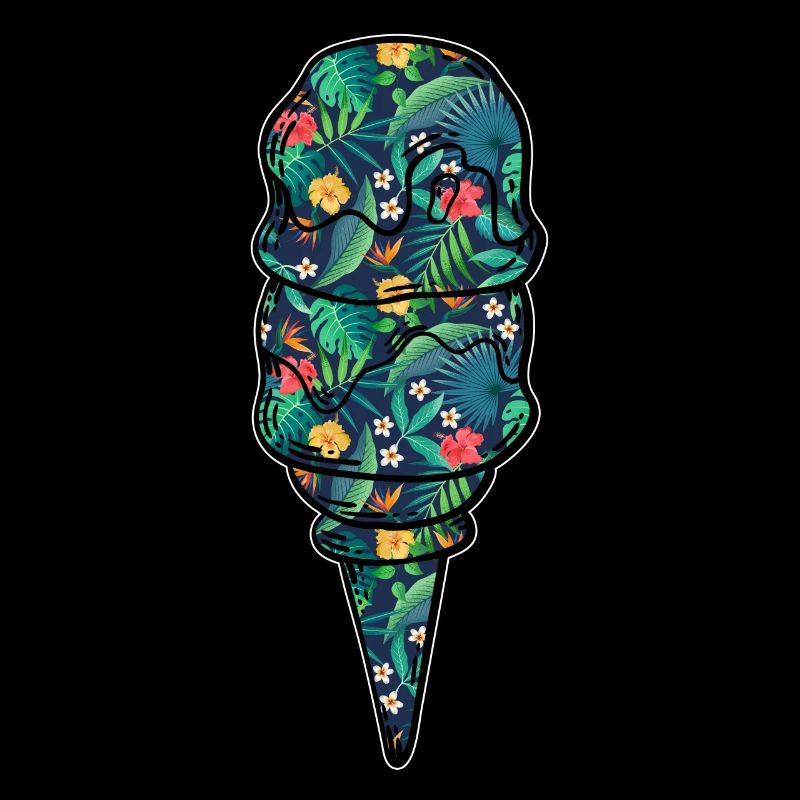 Crème glacée Fleur florale tropicale