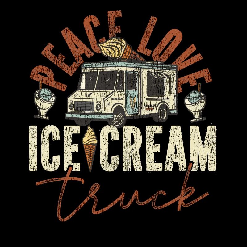 Crème glacée Camion de crème glacée Van Cone