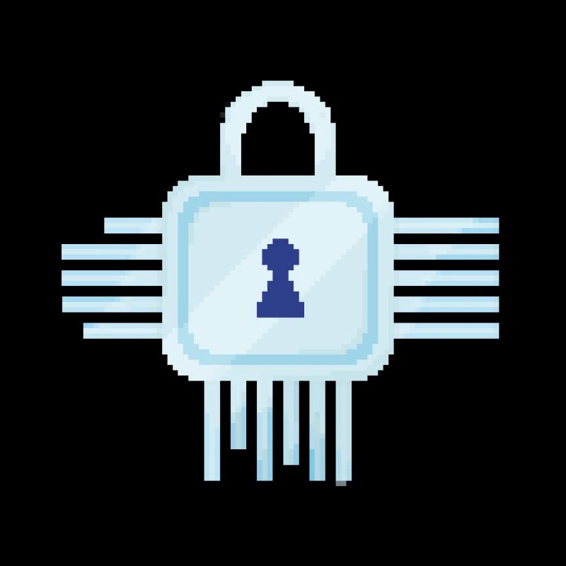 Serrure informatique Retro Pixel