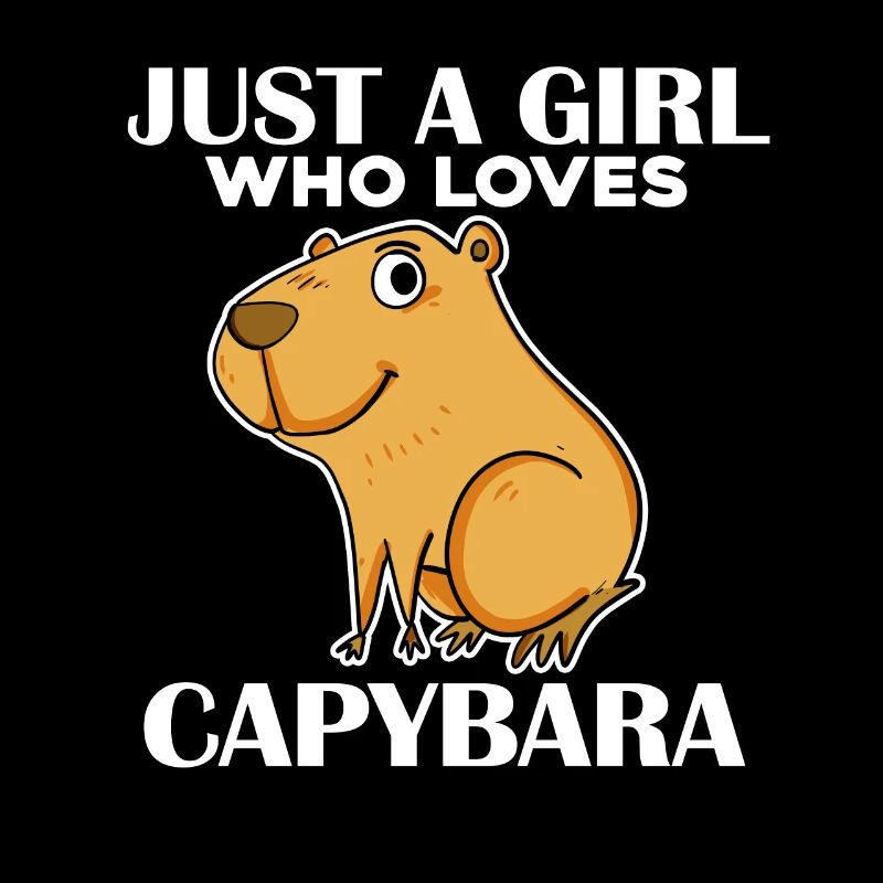 Capybara Mädchen Spruch