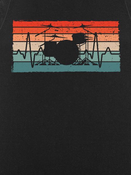 Retro Drummer Heartbeat Drummer