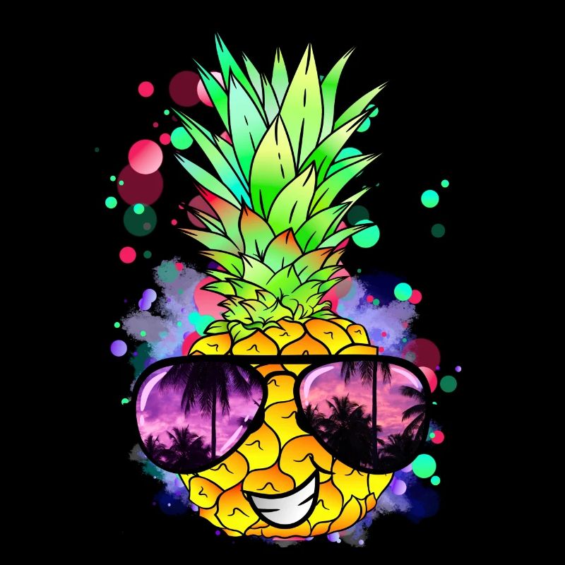 Pineapple with cool sunglasses