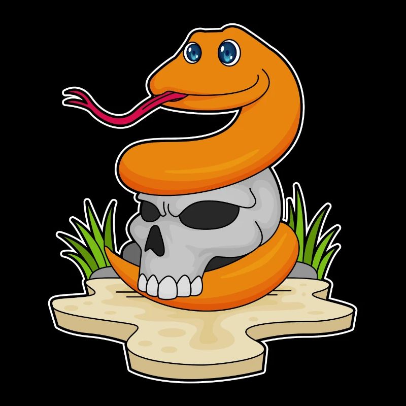 Serpent avec crâne