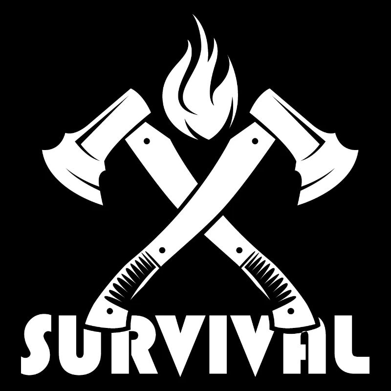 Logo de l’icône de bûcheron de feu de bois de hache de survie