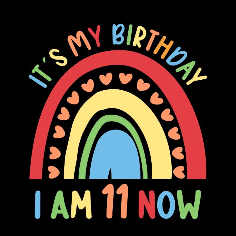 11 years old Rainbow Rainbow 11th birthday