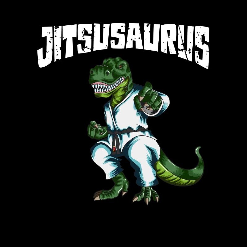 Witziges Jiu-Jitsu Jujitsusaurus T-Rex Kampfkostüm