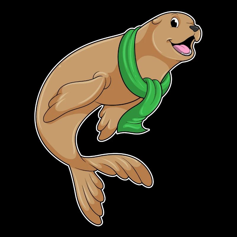 Seal with scarf