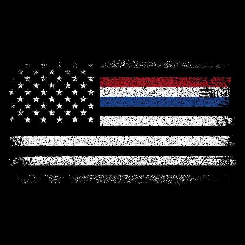 Drapeau américain robuste avec accent bleu