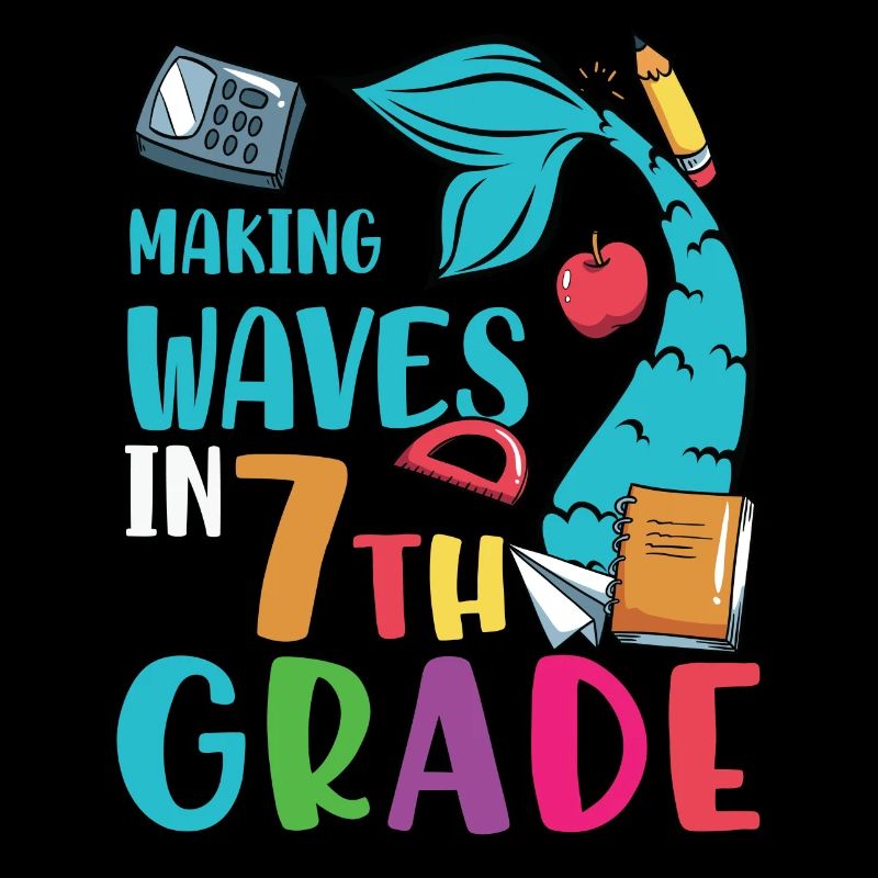 Making Waves In 7th Grade Retro Groovy Women