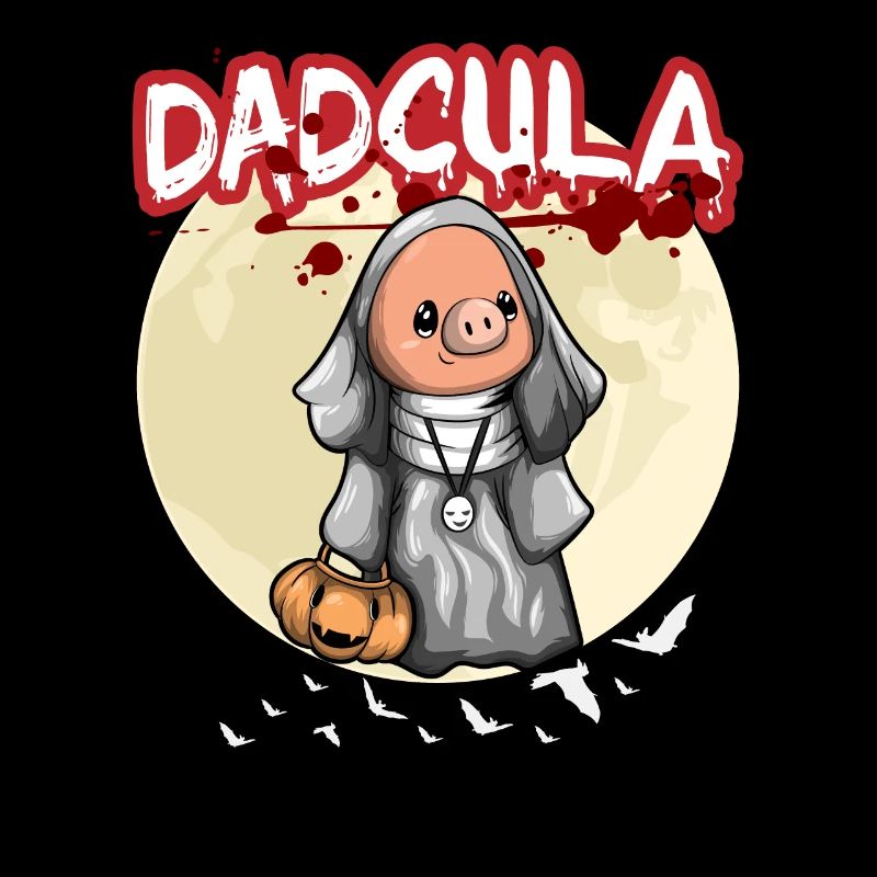 Dadcula Dracula Vampire Dad Funny Halloween Party