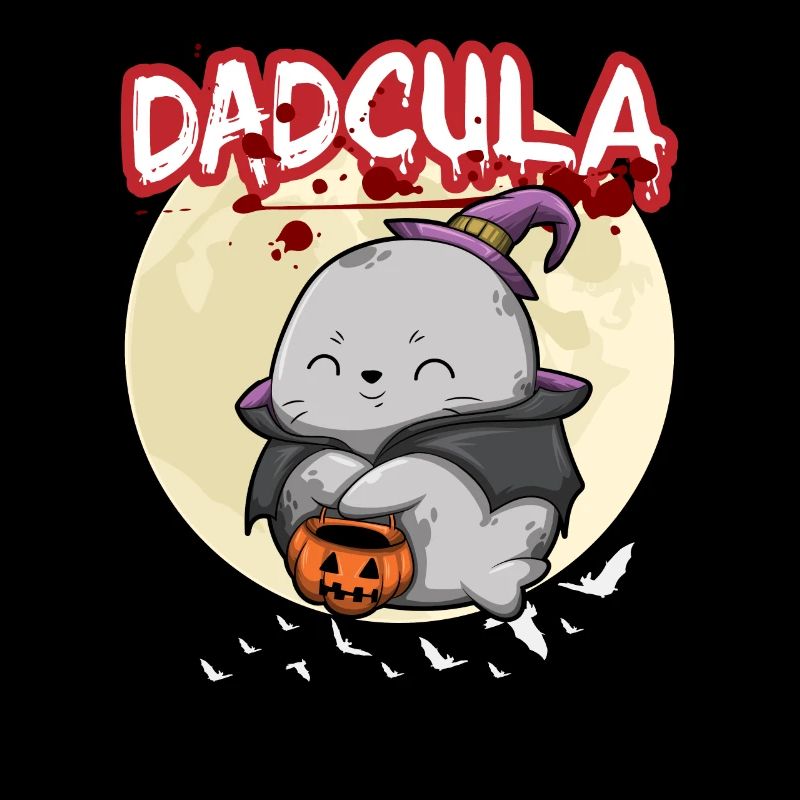 Dadcula Dracula Vampire Dad Funny Halloween Party