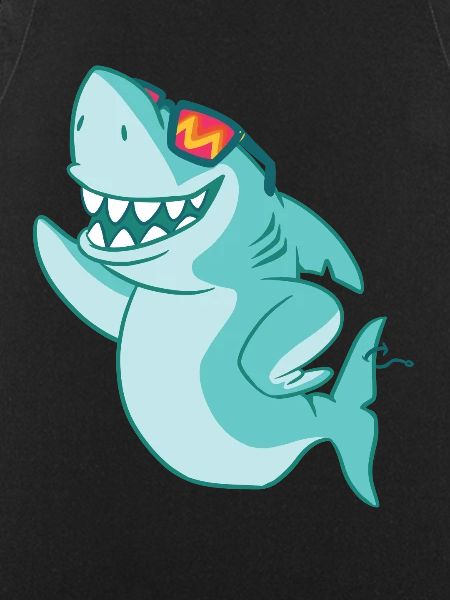 Cool shark with sunglasses