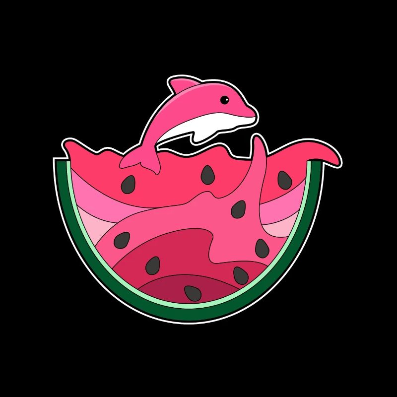 Dolphin with watermelon