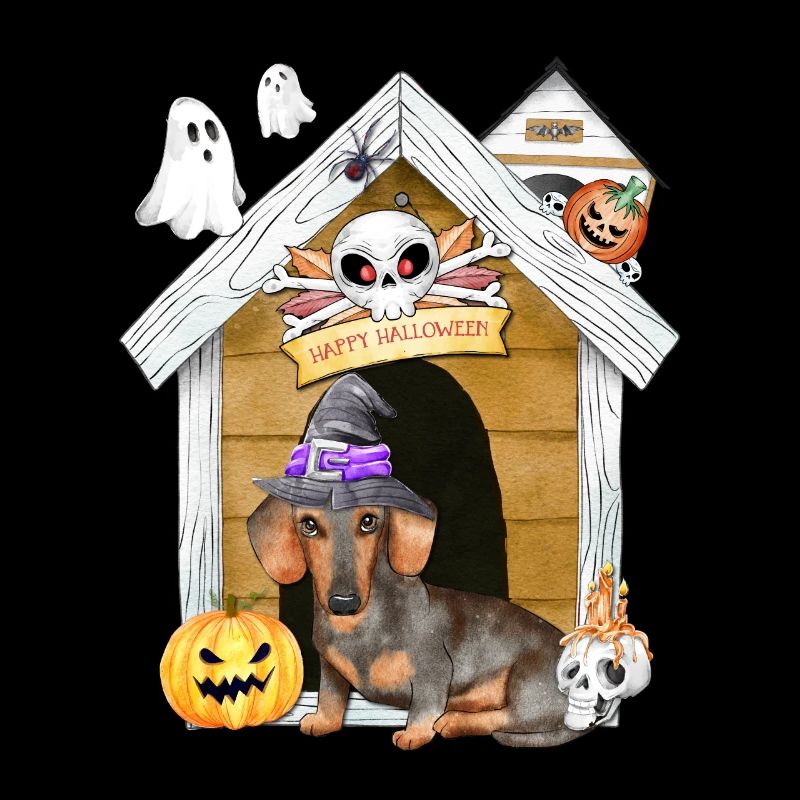 Halloween Teckel Chien Sorcière