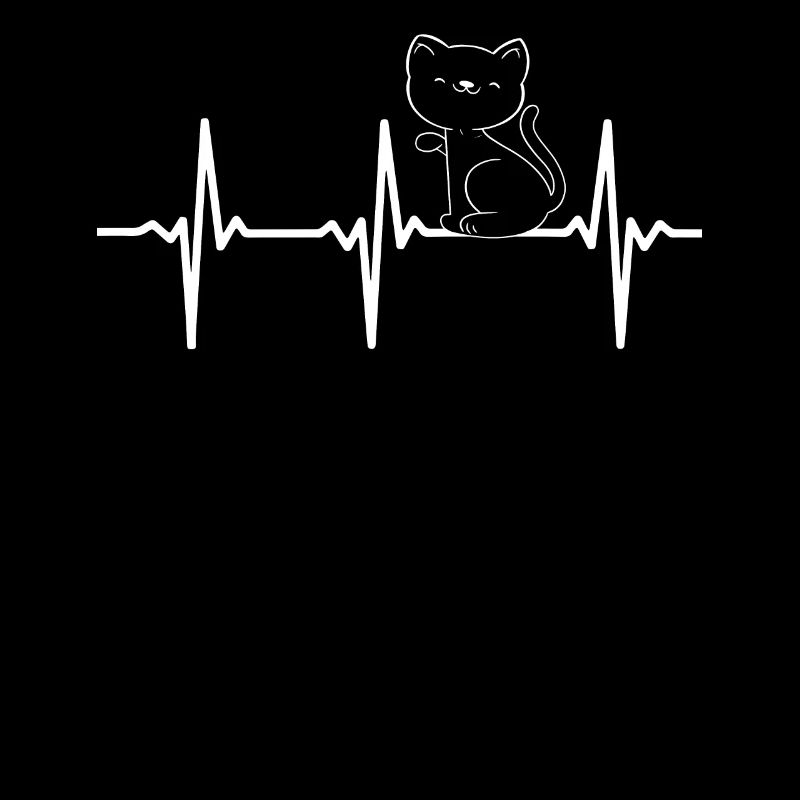 Chat Heartbeat Propriétaire de chat Mignon Chat