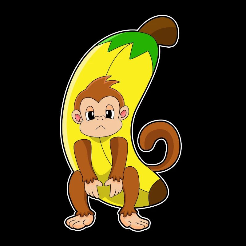 Singe à la banane