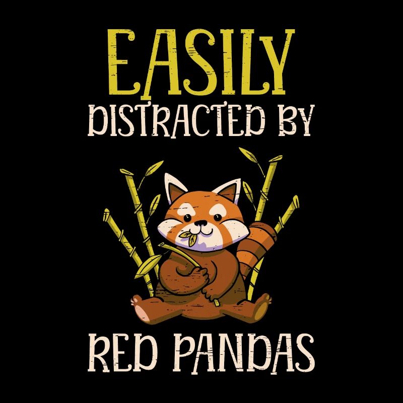 Easily Distracted By Red Pandas for a Bamboo Tree