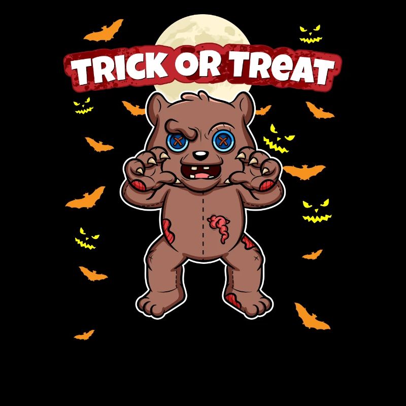 Truc ou traiter effrayant monstre d’Halloween effrayant