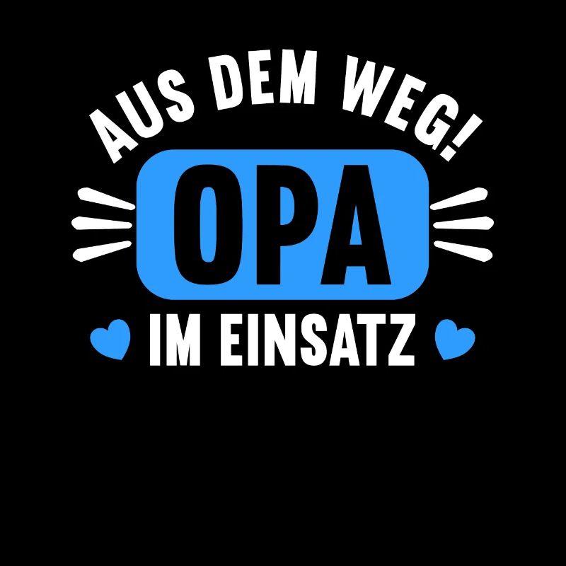 Aus dem Weg. Opa im Einsatz.