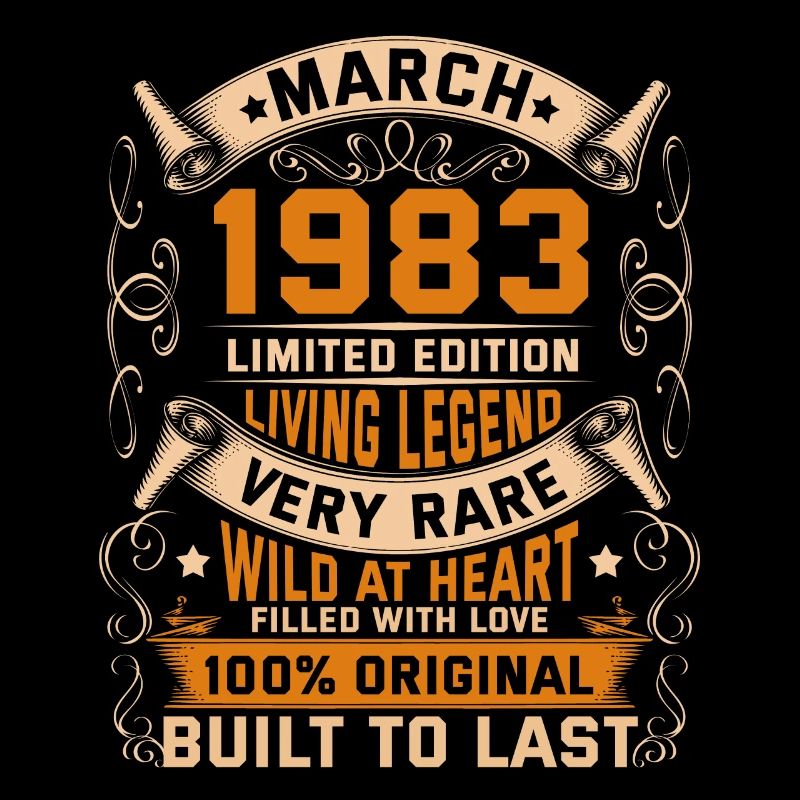 Légendes d’anniversaire 100% original Mars 1983
