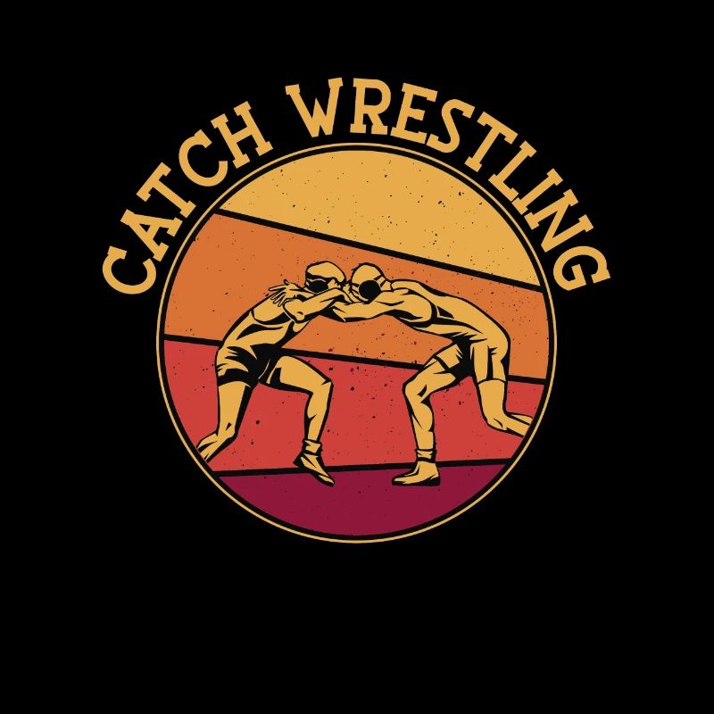 Catch Catch Lutteur Combat Grappling Rétro