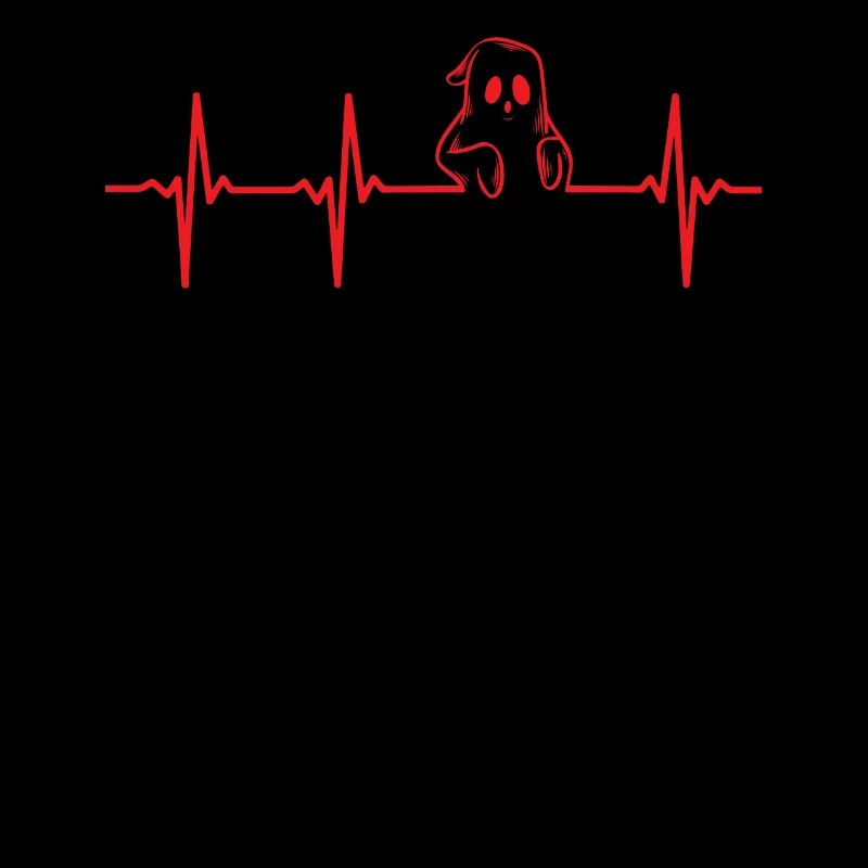 Ghost Heartbeat - Funny Ghost Halloween Ghost