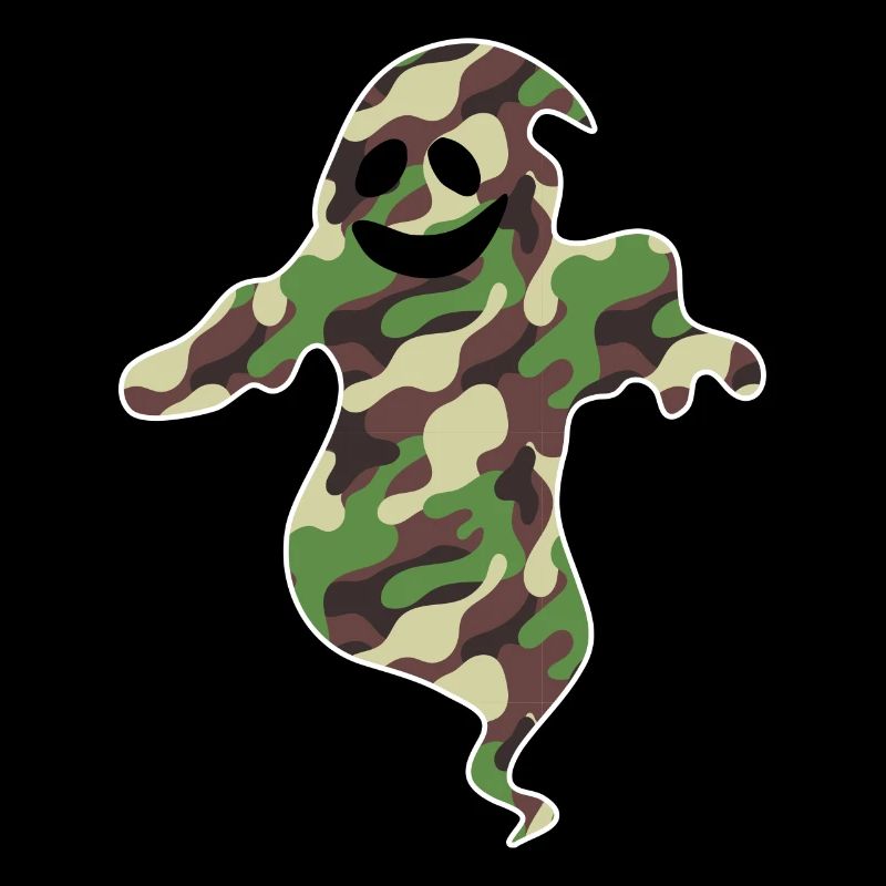 Halloween Ghost Camouflage Flag Ghost