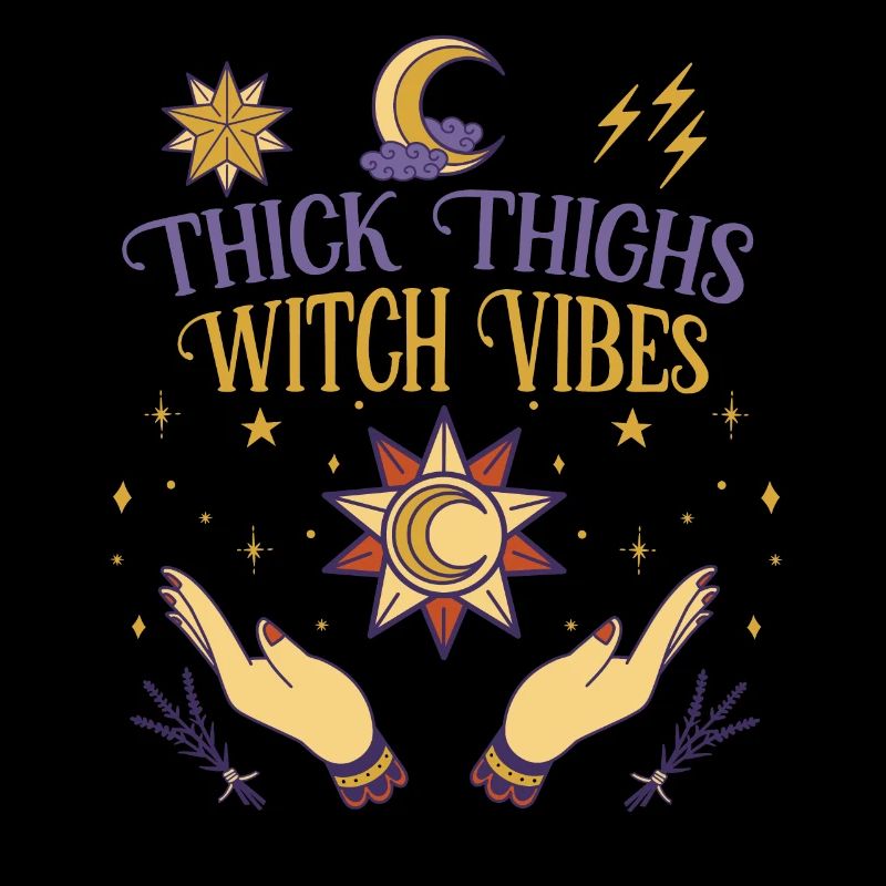 Thick Thighs Witch Vibes Goth Gothic Okkult