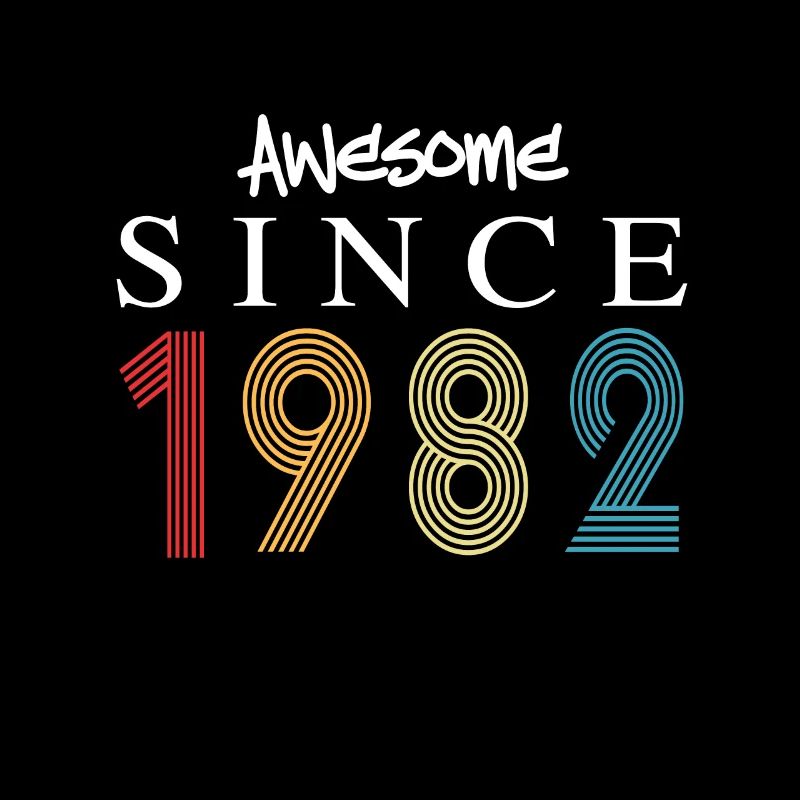 Awesome Since 1982 Birthday 1982 Vintage 1982