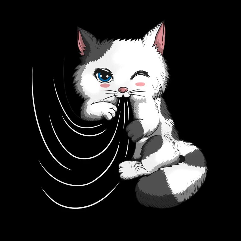 Rideau Mignon Gueule de Bois Joue Couverture Chat Propriétaire