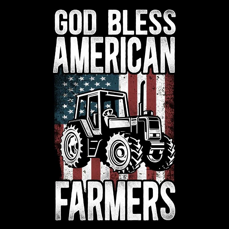 Farming Farmer Us American Flag