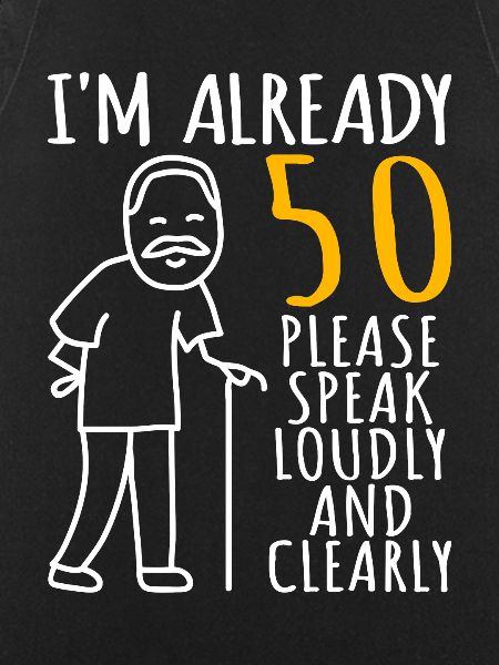 50 fødselsdag Mand 50'erne 50. jeg er allerede 50 år
