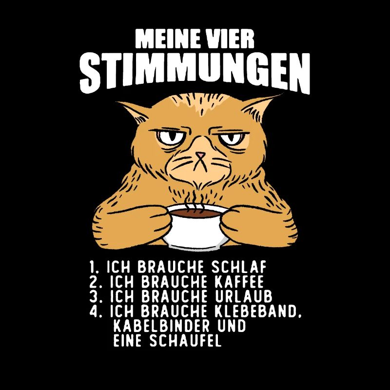 Lustige Katze Stimmung Kaffee Büro Geschenk Fun