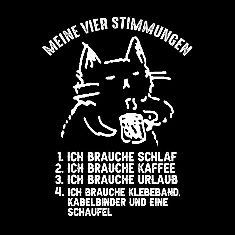 Lustige Katze Stimmung Kaffee Büro Geschenk Fun