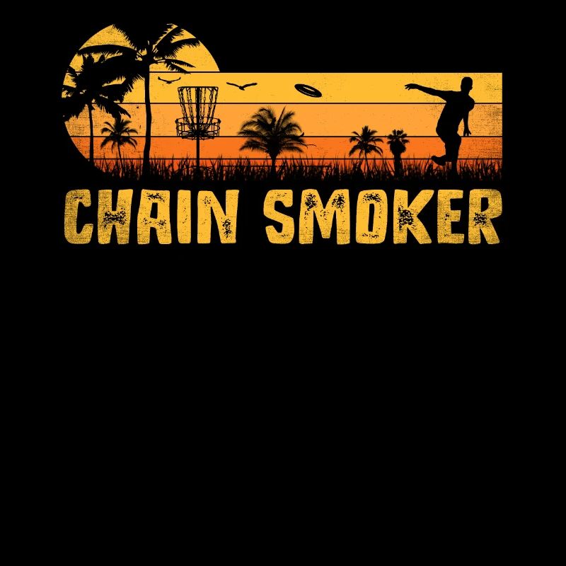 Retro Sunset Chain Smoker Disc Golf