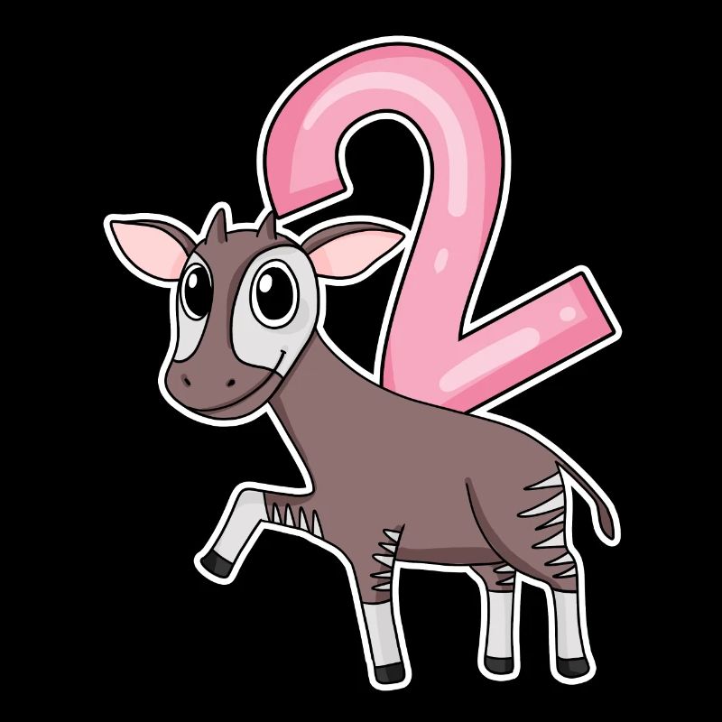 Fille de 2 ans Okapi 2ème cadeau d’anniversaire