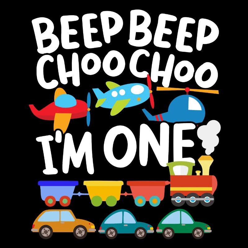 Beep Beep Choo Choo I’m One Toy Train Car 1.