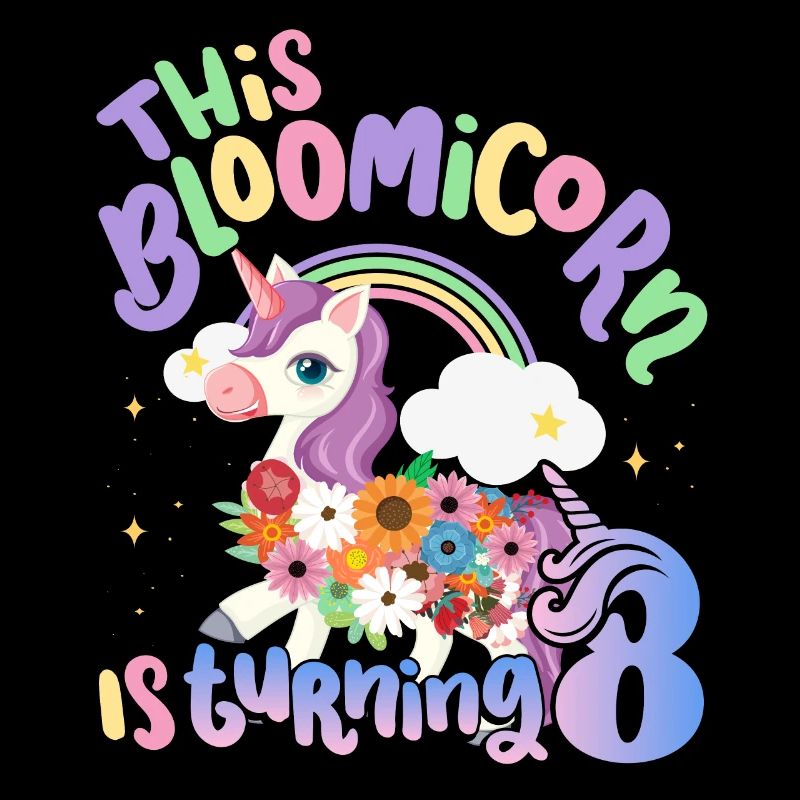 Bloomicorn Is Turning 8 Einhorn 8. Geburtstag