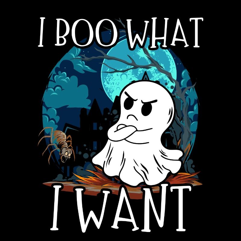 I Boo What I Want Grumpy Spooky Ghost Halloween