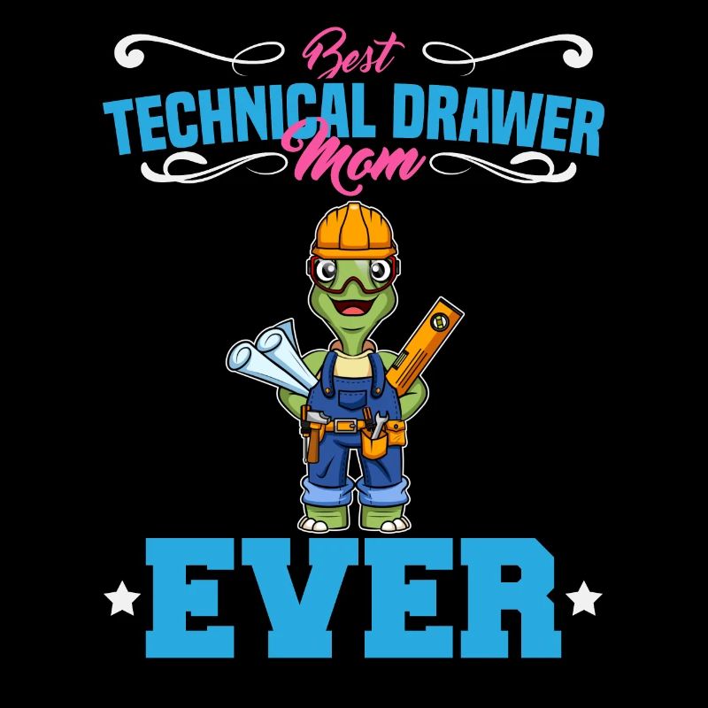 Best Technical Drawer Mom Ever Funny Archtect Gift