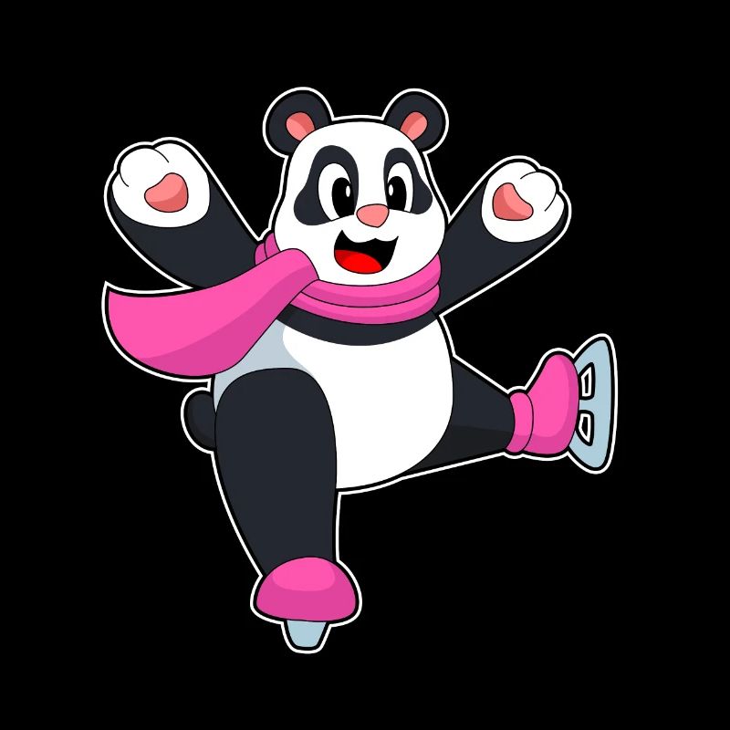 Panda patins à glace