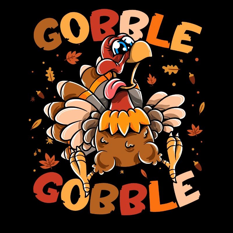 Thanksgiving drôle dinde gobble gobble