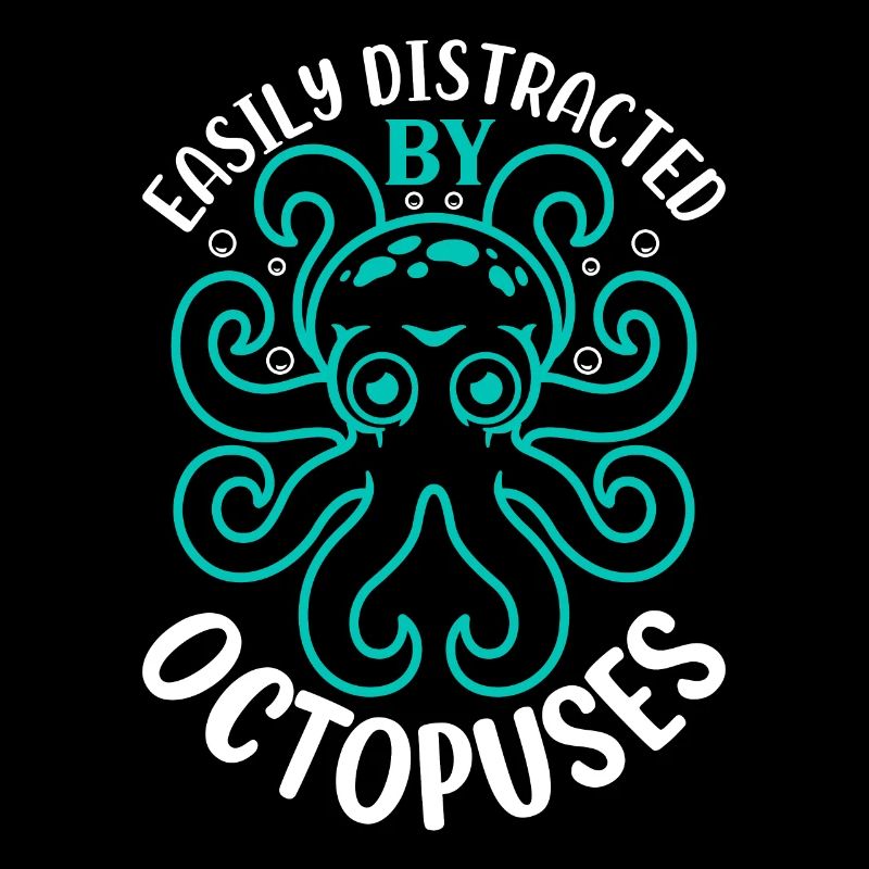 Céphalopode Kraken Octopus - facilement distrait par O