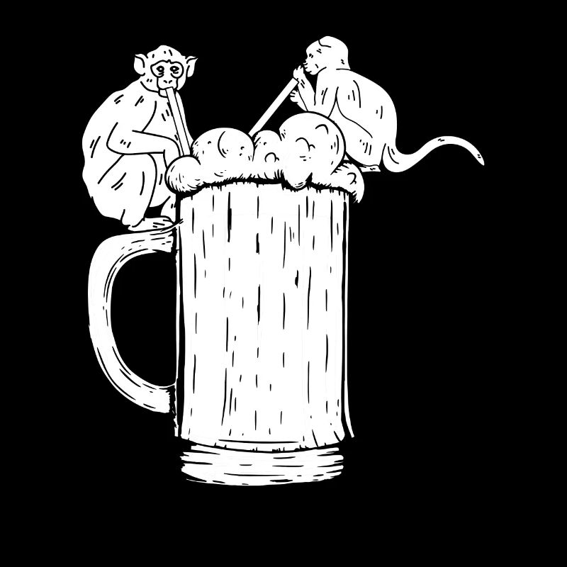 Orangutan Monkeys with Beer - Funny Monkey Orangut