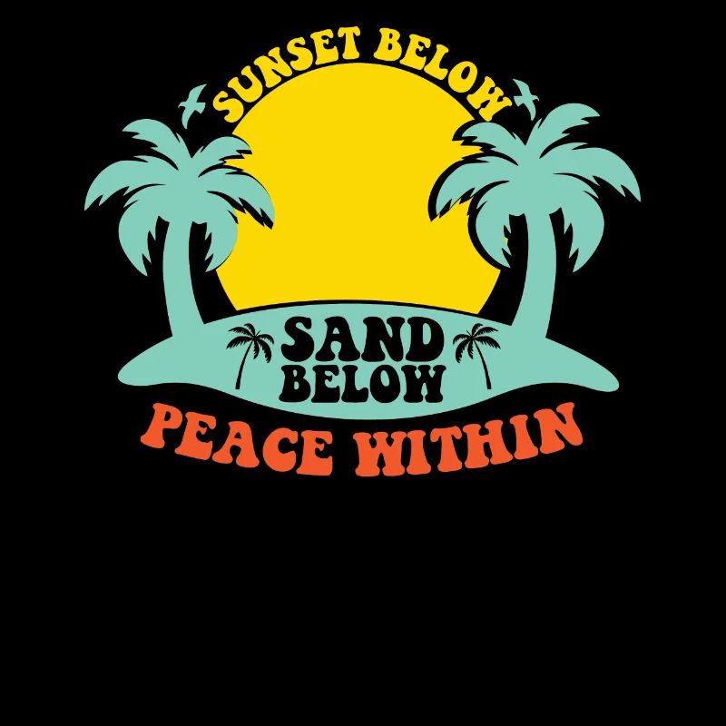 Sunset the sand Peace inside