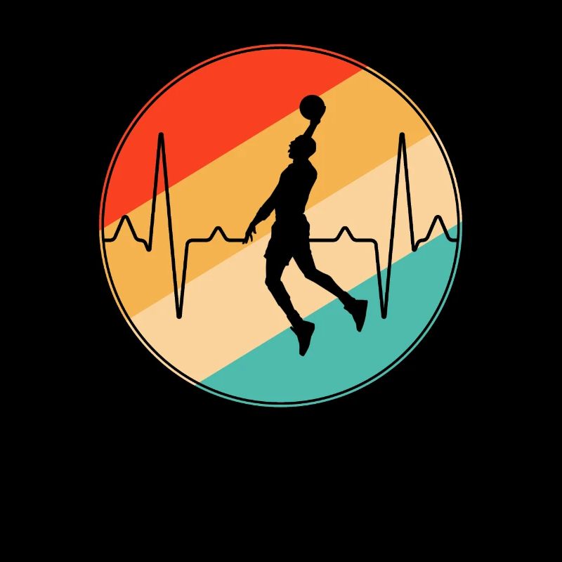 Baseball retro heartbeat